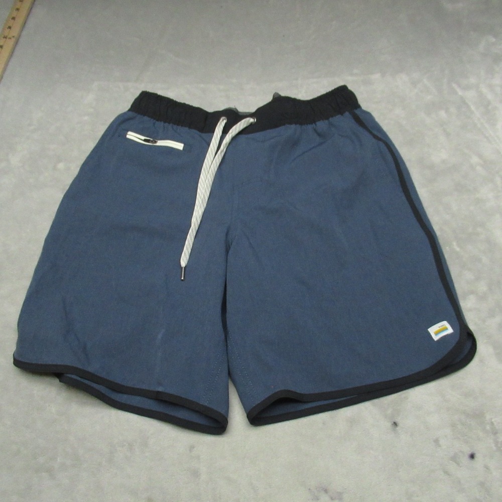 Vuori Banks Shorts Men Small Blue Drawstring Waist Stretch Performance Active 8"